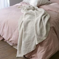 Parchment Waffle Cotton Throw
