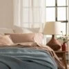 Cafe Au Lait Washed Cotton Percale Bedtime Bundle 1 Cafe Au Lait Washed Cotton Percale Bedtime Bundle -Bed Linings Sales Shop Piglet in Bed Washed Cotton Bedding Cafe au Lait Lifestyle 2