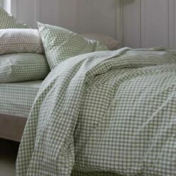 Pear Small Gingham Cotton Flat Sheet