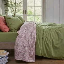 Red Dune Meadow Floral Printed Cotton Flat Sheet