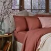 Red Dune Washed Cotton Percale Pillowcase (Pair) -Bed Linings Sales Shop Piglet in Bed Washed Cotton Bedding Red Dune Plain1300X1300 Web 2