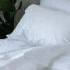 White Washed Cotton Percale Flat Sheet -Bed Linings Sales Shop Piglet in Bed Washed Cotton Bedding White Lifestyle 7