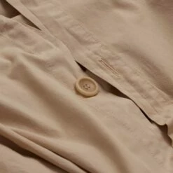 Cafe Au Lait Washed Cotton Percale Bedtime Bundle -Bed Linings Sales Shop Piglet in Bed Washed Cotton Duvet Cover Cafe au Lait 2