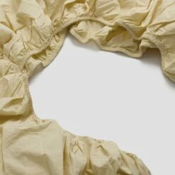 Buttermilk Washed Cotton Percale Fitted Sheet