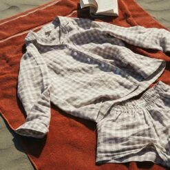 Mushroom Gingham Pajama Shorts