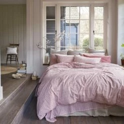 Red Dune Small Gingham Cotton Duvet Cover