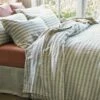 Pear Check Stripe Linen Flat Sheet 1 Pear Check Stripe Linen Flat Sheet -Bed Linings Sales Shop PigletInBed LinenBedding AppleCheckingStripe 1300x1300 Web 3