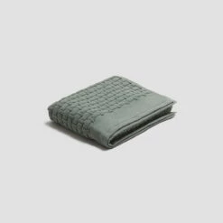 Ash Green Basketweave Cotton Bath Mat -Bed Linings Sales Shop PigletinBed BathroomCollection BasketweaveCottonBathMat AshGreen 1 GreyBG