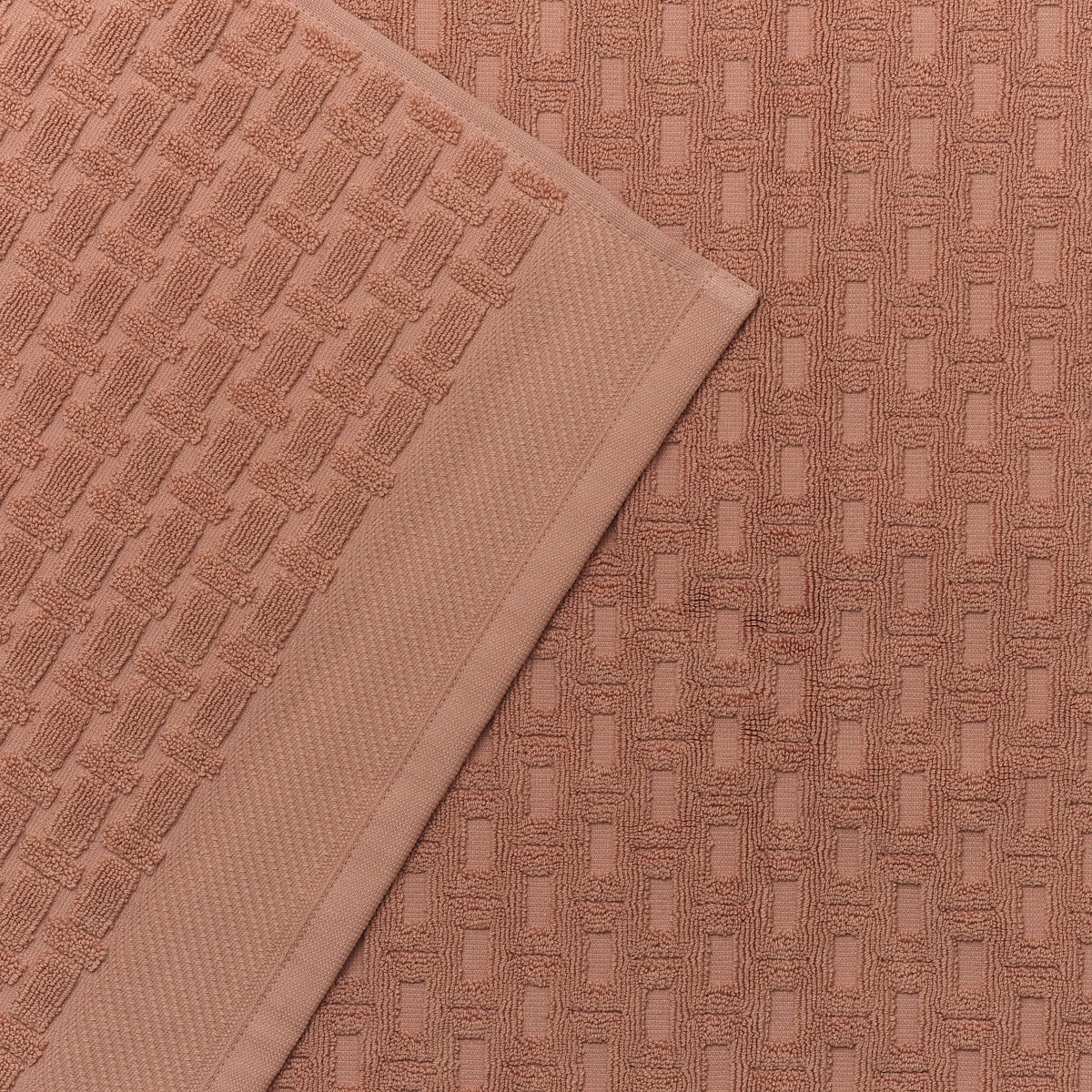 Creme Caramel Basketweave Cotton Bath Mat 6 Creme Caramel Basketweave Cotton Bath Mat - Image 4