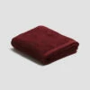 Merlot Organic Cotton Bath Sheet -Bed Linings Sales Shop PigletinBed BathroomCollection OrganicCottonBathSheet Merlot 1 GreyBG