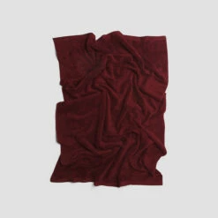 Merlot Organic Cotton Bath Sheet -Bed Linings Sales Shop PigletinBed BathroomCollection OrganicCottonBathSheet Merlot 2 GreyBG