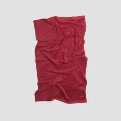 Mineral Red Organic Cotton Bath Towel -Bed Linings Sales Shop PigletinBed BathroomCollection OrganicCottonBathTowel MineralRed 2 GreyBG