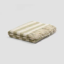 Bed Linings Sales Shop -Bed Linings Sales Shop PigletinBed CheckedStripeWoolBlanket Apple 1 greyBG 1
