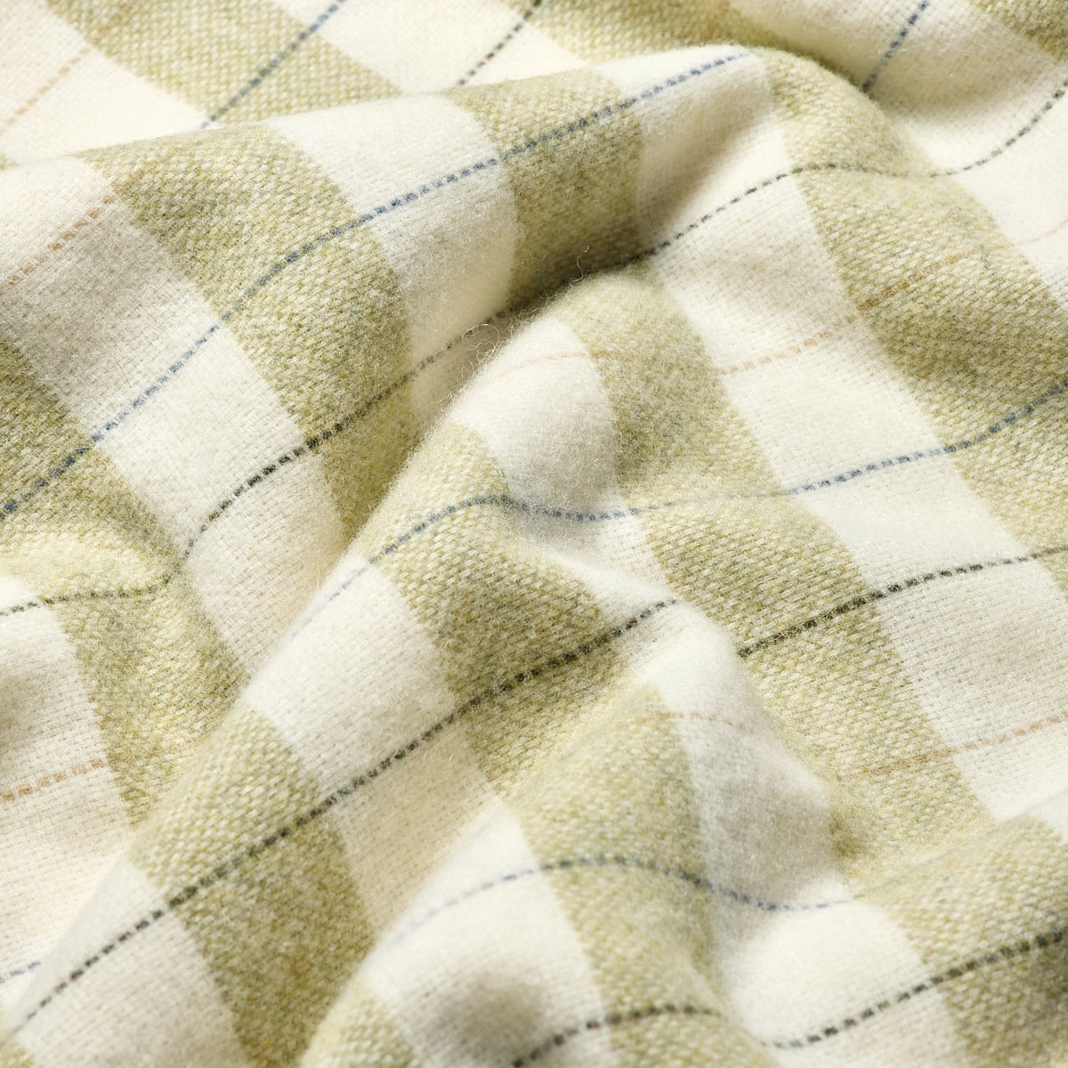 Apple Checked Stripe Wool Blanket 6 Apple Checked Stripe Wool Blanket - Image 4