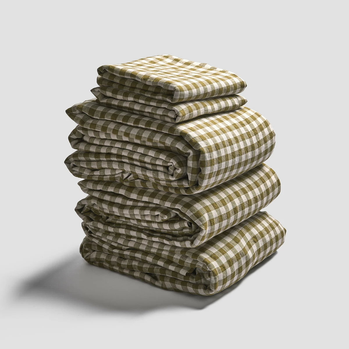 Botanical Green Gingham Linen Bedtime Bundle 6 Botanical Green Gingham Linen Bedtime Bundle - Image 4