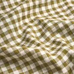 Botanical Green Gingham Linen Pillowcases (Pair) -Bed Linings Sales Shop PigletinBed GinghamBeddingDuvetCover BotanicGreen 3 greyBG 9d64380f b73b 4d5f a33d fd572477a184 1