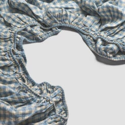 Warm Blue Gingham Linen Bedtime Bundle 18 Warm Blue Gingham Linen Bedtime Bundle -Bed Linings Sales Shop PigletinBed GinghamBeddingFittedSheet WarmBlue 2 greyBG af80cb7b f095 4d54 87e2 409f24087072 1