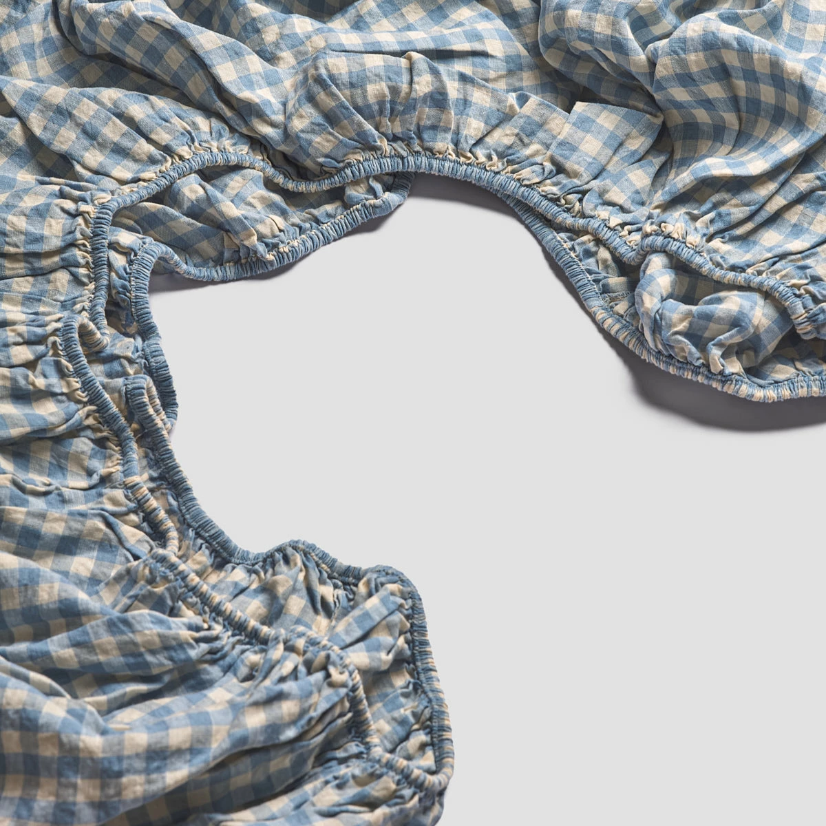 Warm Blue Gingham Linen Bedtime Bundle 9 Warm Blue Gingham Linen Bedtime Bundle - Image 7