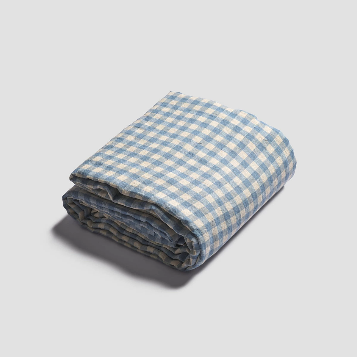 Warm Blue Gingham Linen Bedtime Bundle 8 Warm Blue Gingham Linen Bedtime Bundle - Image 6