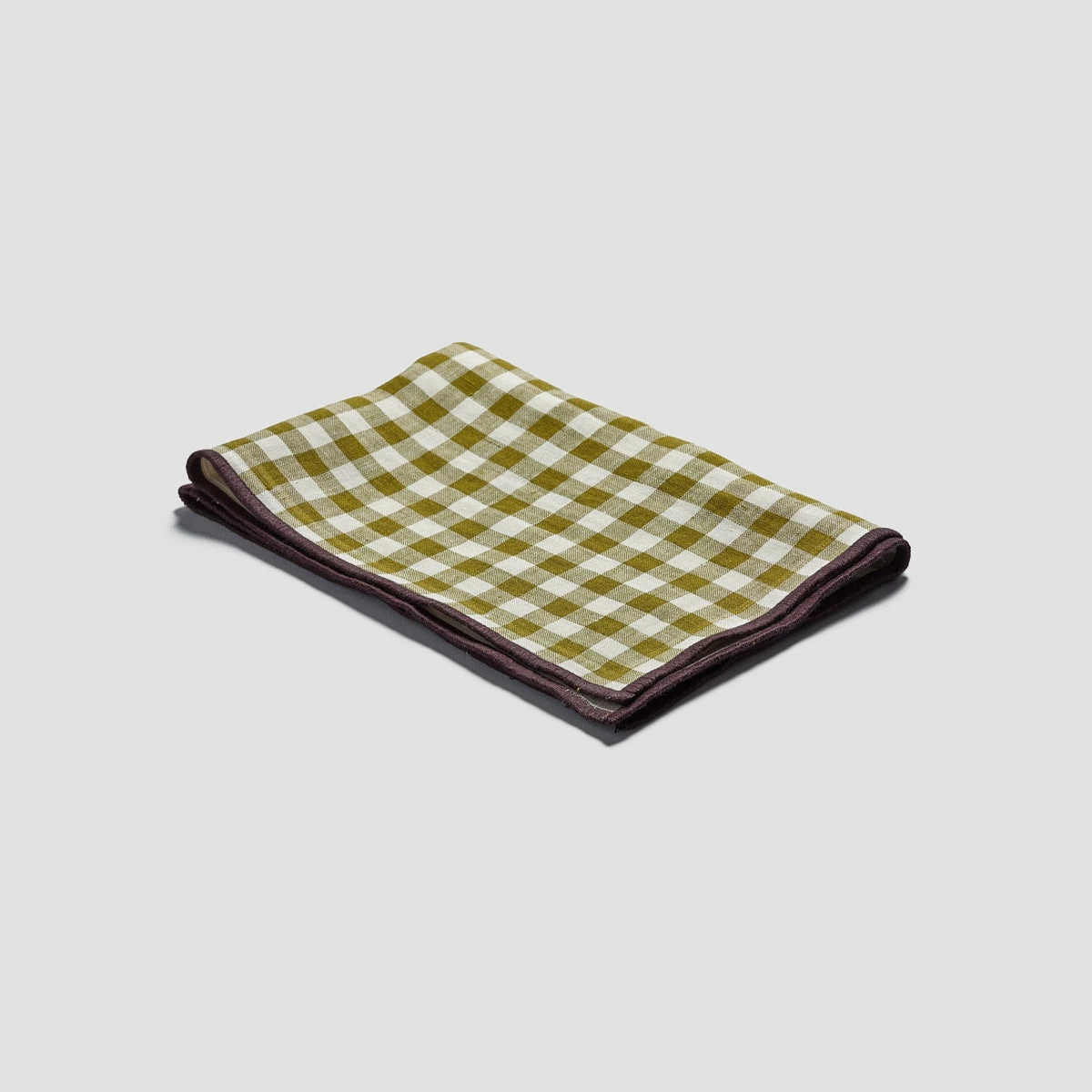 Botanical Green Gingham Linen Placemat Set Of 4 4 Botanical Green Gingham Linen Placemat Set Of 4 - Image 2