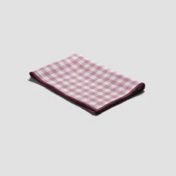 Orchid Gingham Linen Placemat Set Of 4 -Bed Linings Sales Shop PigletinBed GinghamLinenPlacemat Orchid 1 greyBG 1