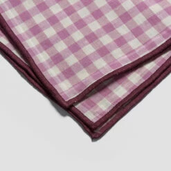 Orchid Gingham Linen Tablecloth 9 Orchid Gingham Linen Tablecloth -Bed Linings Sales Shop PigletinBed GinghamLinenTablewareDetails Orchid greyBG f9fb9319 dadc 481a 8de2 04e2f364f38c 1