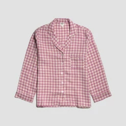 Orchid Gingham Linen Pajama Set -Bed Linings Sales Shop PigletinBed GinghamShirt Orchid 1 greybg 249c966f a7aa 40a6 83a8 3e80a4018ee5 1