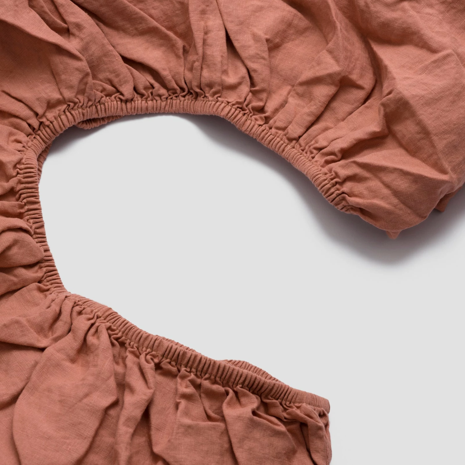 Warm Clay Linen Fitted Sheet 3 Warm Clay Linen Fitted Sheet