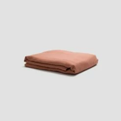 Warm Clay Linen Bedtime Bundle -Bed Linings Sales Shop PigletinBed Linen FlatSheet WarmClay 1 greyBG