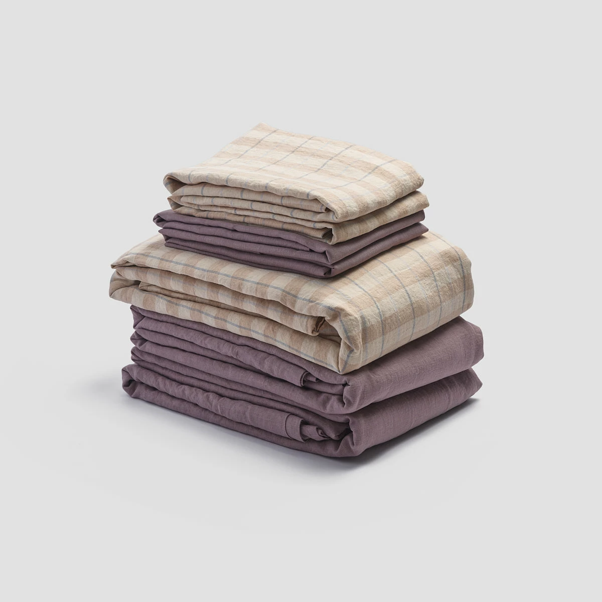 Cafe Au Lait Check Stripe Linen Bundle 7 Cafe Au Lait Check Stripe Linen Bundle - Image 5