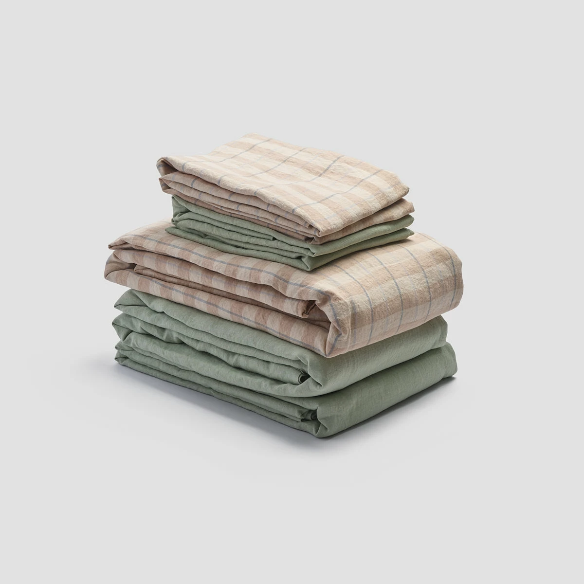 Cafe Au Lait Check Stripe Linen Bundle 5 Cafe Au Lait Check Stripe Linen Bundle - Image 3