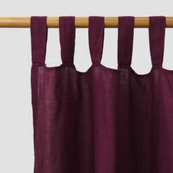 Berry Linen Curtains (Pair)