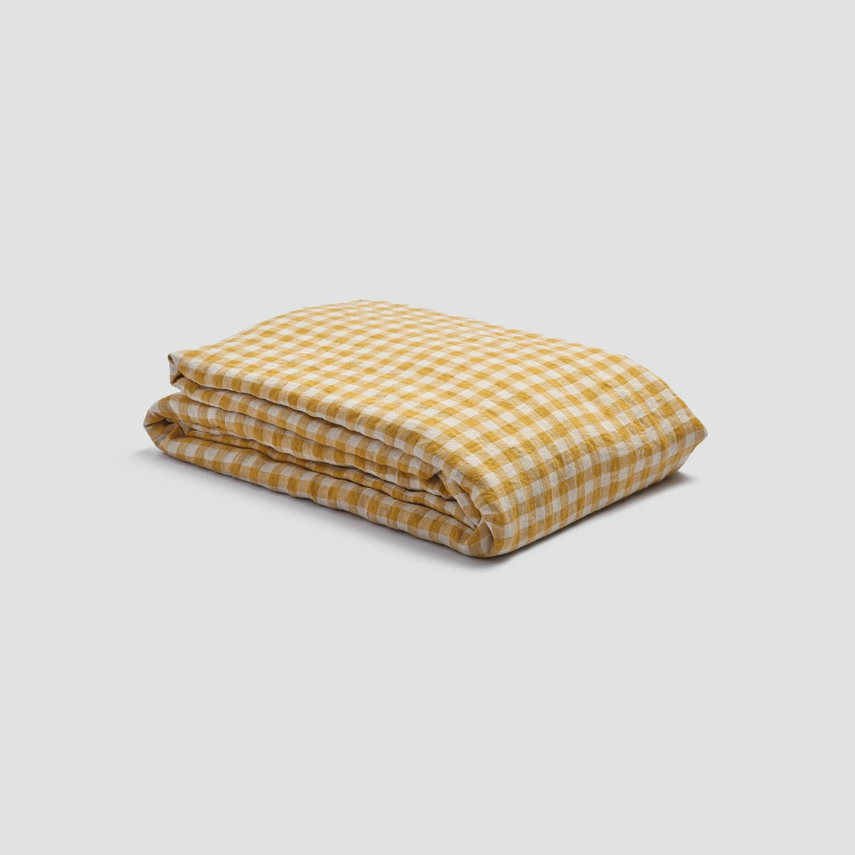 Honey Gingham Linen Duvet Cover 4 Honey Gingham Linen Duvet Cover - Image 2