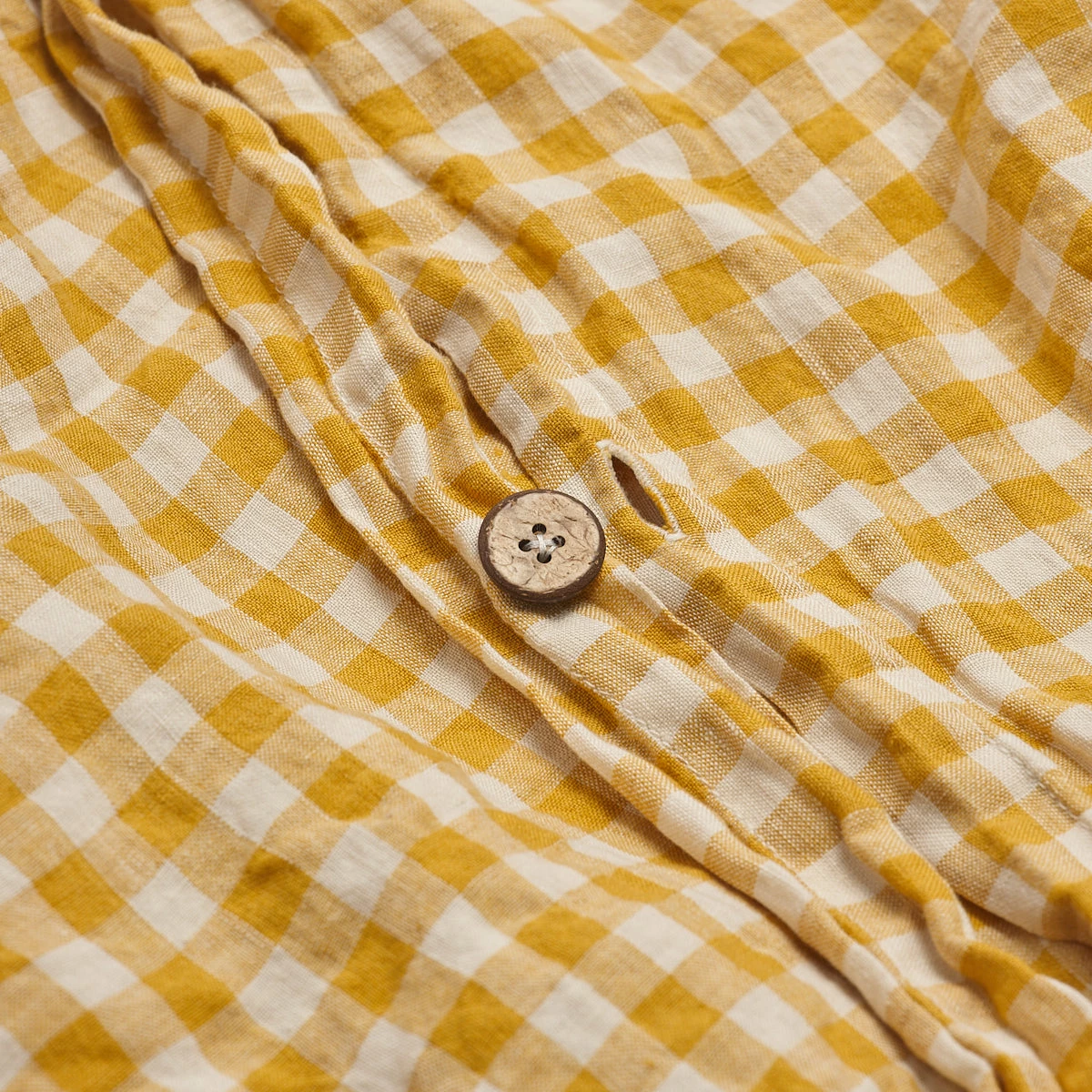 Honey Gingham Linen Duvet Cover 5 Honey Gingham Linen Duvet Cover - Image 3