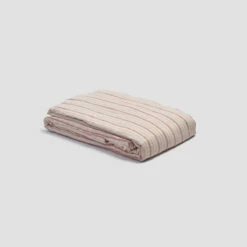Mineral Red Ticking Stripe Linen Bundle -Bed Linings Sales Shop PigletinBed LinenDuvetCover MineralRedTickingStripe 1 greyBG 1