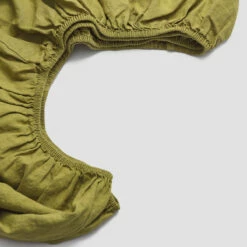 Botanical Green Linen Fitted Sheet