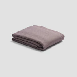 Elderberry Linen Fitted Sheet -Bed Linings Sales Shop PigletinBed LinenFittedSheet Elderberry 1 GreyBG ff166218 ed83 4502 a11c d255cf9964f1
