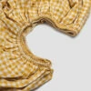 Honey Gingham Linen Fitted Sheet -Bed Linings Sales Shop PigletinBed LinenFittedSheet HoneyGingham 2 greyBG 1