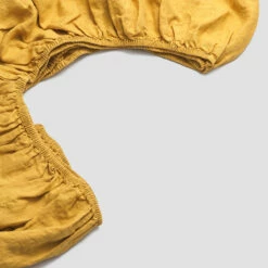 Honey Linen Fitted Sheet -Bed Linings Sales Shop PigletinBed LinenFittedSheet Honey 2 GreyBG 281d8b11 06ce 40aa af76 1c2e8d2d6075