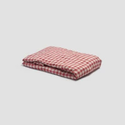 Mineral Red Gingham Linen Sheet Set -Bed Linings Sales Shop PigletinBed LinenFittedSheet MineralRedGingham 1 greyBG d3f8c9ec bc85 4946 9bc2 7079789276a9 1