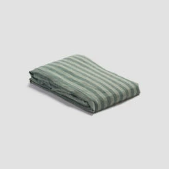 Pine Green Pembroke Stripe Linen Sheet Set -Bed Linings Sales Shop PigletinBed LinenFittedSheet PineGreenPembrokeStripe 1 d1427f8f 2225 4b6d 931a f1d8b5de8ef0 1