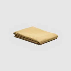 Butterscotch Washed Cotton Percale Flat Sheet -Bed Linings Sales Shop PigletinBed LinenFlatSheet Butterscotch 1 greyBG 0f59abee 1b15 4411 8345 efe7f07cd604