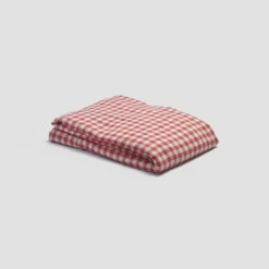 Mineral Red Gingham Linen Sheet Set -Bed Linings Sales Shop PigletinBed LinenFlatSheet MineralRedGingham 1 greyBG 50b5b188 9423 427d 8944 4117902cdf7b