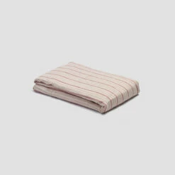 Bed Linings Sales Shop -Bed Linings Sales Shop PigletinBed LinenFlatSheet MineralRedTickingStripe 1 greyBG 1