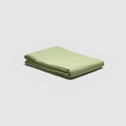 Pear Washed Cotton Percale Flat Sheet -Bed Linings Sales Shop PigletinBed LinenFlatSheet Pear 1 greyBG 1 ea995346 28d9 45ae a31a 43b1f43f2a22