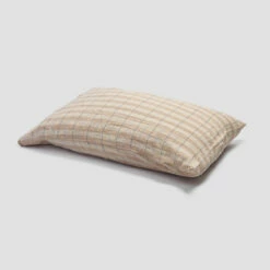 Cafe Au Lait Check Stripe Linen Bundle 20 Cafe Au Lait Check Stripe Linen Bundle -Bed Linings Sales Shop PigletinBed LinenPillowcase CafeauLaitCheckStripe 1 greyBG 1