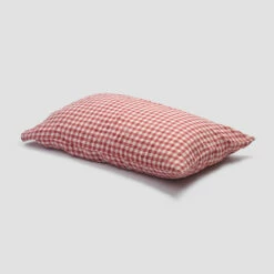 Mineral Red Gingham Linen Sheet Set -Bed Linings Sales Shop PigletinBed LinenPillowcase MineralRedGingham greyBG a2b6a034 820e 4c52 a40e 050dbe5e4d2d 1