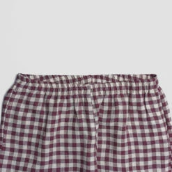 Men's Berry Gingham Pajama Pants 7 Men's Berry Gingham Pajama Pants -Bed Linings Sales Shop PigletinBed LinenPyjamaTrousers BerryGingham 2 greyBG 1