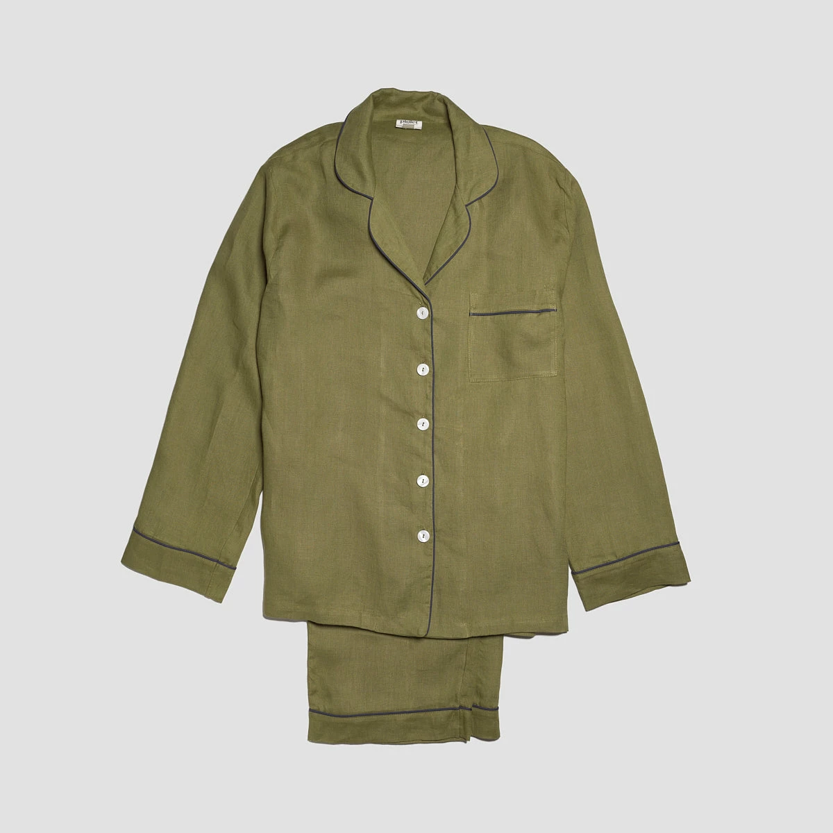 Moss Linen Pajama Set 5 Moss Linen Pajama Set - Image 3