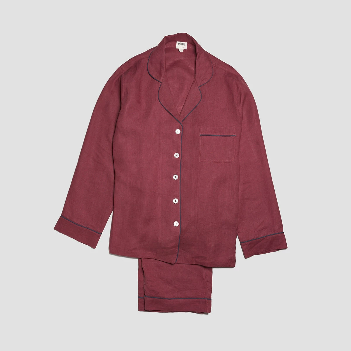 Cherry Linen Pajama Set 6 Cherry Linen Pajama Set - Image 4